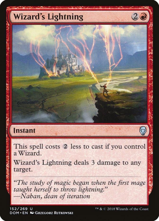 Wizard's Lightning [Dominaria] | Kessel Run Games Inc. 