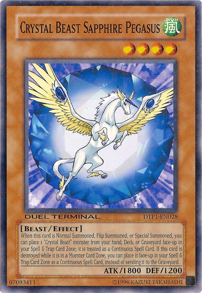 Crystal Beast Sapphire Pegasus [DTP1-EN028] Common | Kessel Run Games Inc. 