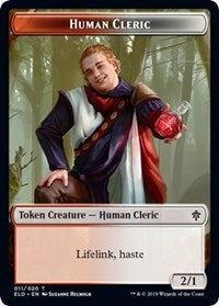 Human Cleric // Food (18) Double-Sided Token [Throne of Eldraine Tokens] | Kessel Run Games Inc. 