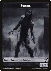 Ob Nixilis, Reignited Emblem // Zombie (010) Double-Sided Token [Commander 2019 Tokens] | Kessel Run Games Inc. 