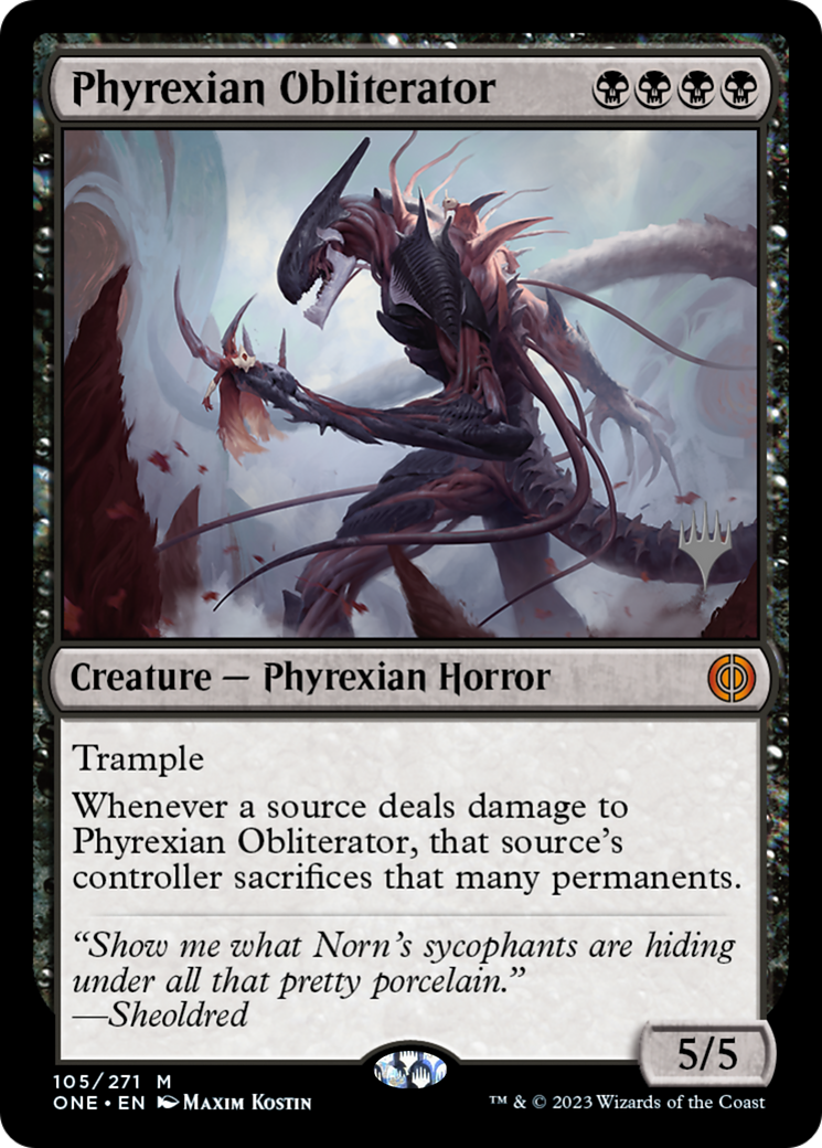 Phyrexian Obliterator (Promo Pack) [Phyrexia: All Will Be One Promos] | Kessel Run Games Inc. 