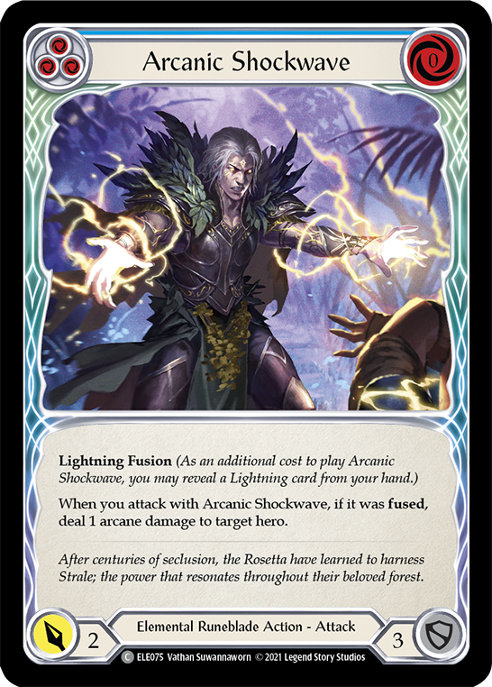 Arcanic Shockwave (Blue) [ELE075] (Tales of Aria)  1st Edition Normal | Kessel Run Games Inc. 