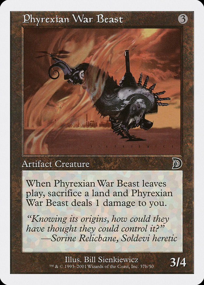 Phyrexian War Beast (Signature on Right) [Deckmasters] | Kessel Run Games Inc. 