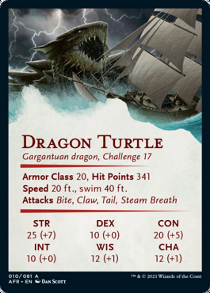 Dragon Turtle Art Card [Dungeons & Dragons: Adventures in the Forgotten Realms Art Series] | Kessel Run Games Inc. 