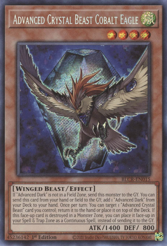 Advanced Crystal Beast Cobalt Eagle [BLCR-EN015] Secret Rare | Kessel Run Games Inc. 