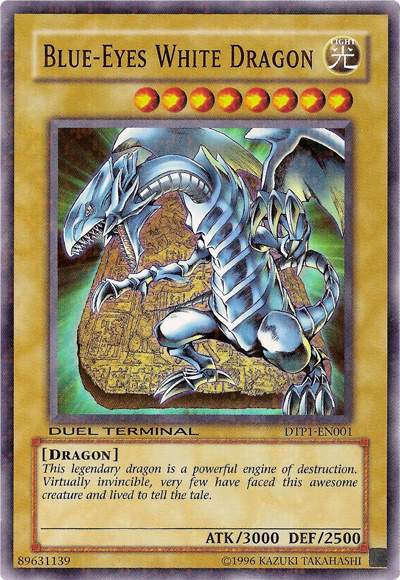 Blue-Eyes White Dragon [DTP1-EN001] Super Rare | Kessel Run Games Inc. 