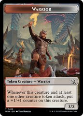 Warrior // Phyrexian Saproling Double-Sided Token [March of the Machine Tokens] | Kessel Run Games Inc. 