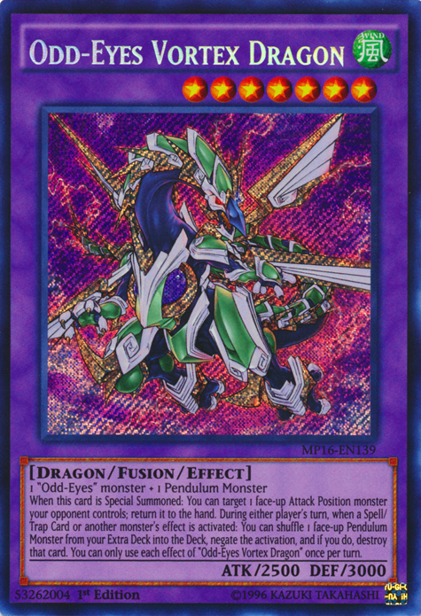 Odd-Eyes Vortex Dragon [MP16-EN139] Secret Rare | Kessel Run Games Inc. 