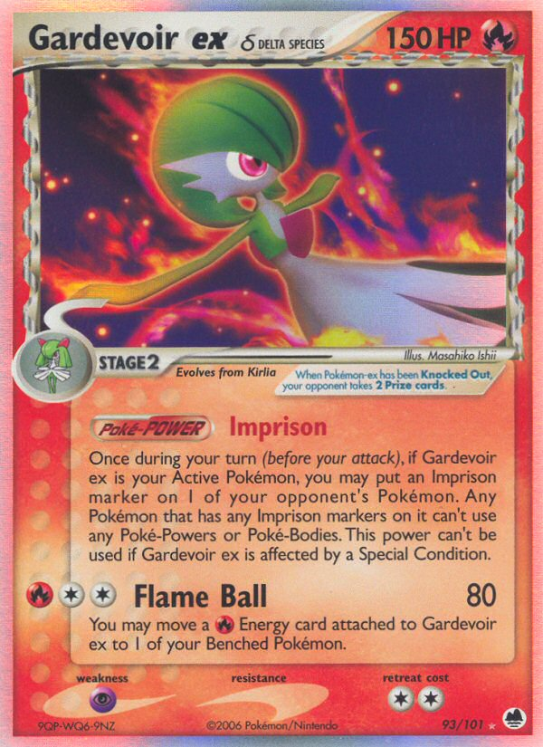 Gardevoir ex (93/101) (Delta Species) [EX: Dragon Frontiers] | Kessel Run Games Inc. 