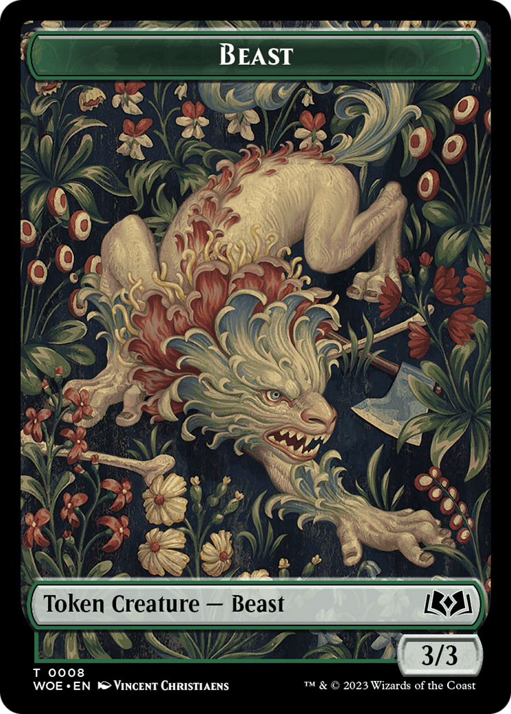 Beast // Food (0010) Double-Sided Token [Wilds of Eldraine Tokens] | Kessel Run Games Inc. 