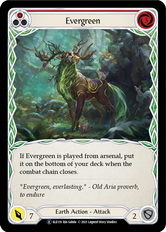 Evergreen (Red) [U-ELE119] (Tales of Aria Unlimited)  Unlimited Rainbow Foil | Kessel Run Games Inc. 