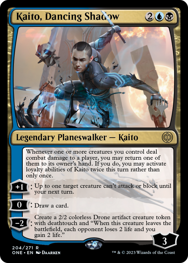 Kaito, Dancing Shadow (Promo Pack) [Phyrexia: All Will Be One Promos] | Kessel Run Games Inc. 