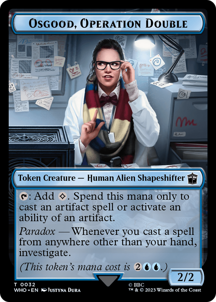 Soldier // Osgood, Operation Double Double-Sided Token (Surge Foil) [Doctor Who Tokens] | Kessel Run Games Inc. 