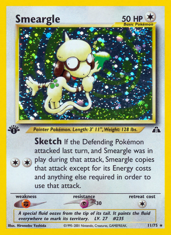 Smeargle (11/75) [Neo Discovery 1st Edition] | Kessel Run Games Inc. 