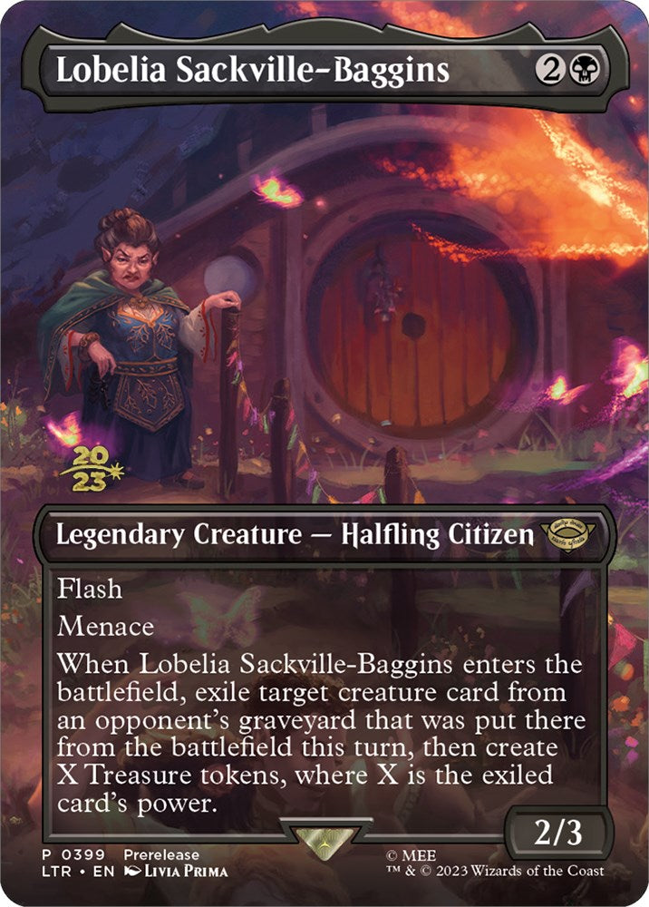 Lobelia Sackville-Baggins (399) [The Lord of the Rings: Tales of Middle-Earth Prerelease Promos] | Kessel Run Games Inc. 