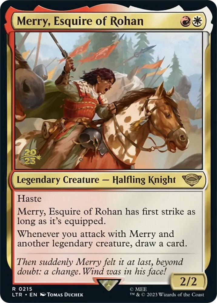 Merry, Esquire of Rohan [The Lord of the Rings: Tales of Middle-Earth Prerelease Promos] | Kessel Run Games Inc. 