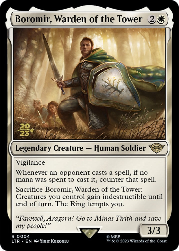 Boromir, Warden of the Tower [The Lord of the Rings: Tales of Middle-Earth Prerelease Promos] | Kessel Run Games Inc. 