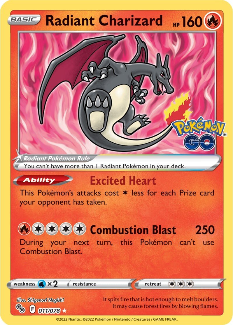 Radiant Charizard (011/078) [Pokémon GO] | Kessel Run Games Inc. 