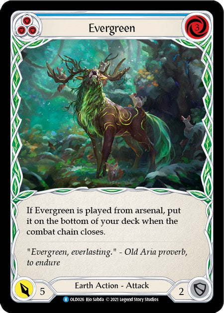 Evergreen (Blue) [OLD026] (Tales of Aria Oldhim Blitz Deck)  1st Edition Normal | Kessel Run Games Inc. 
