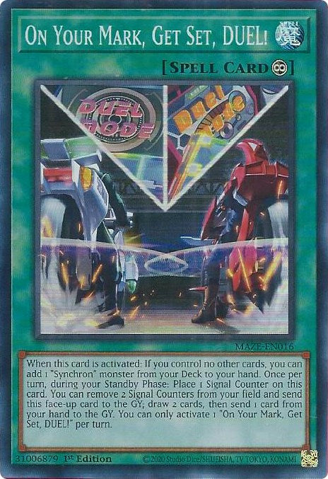 On Your Mark, Get Set, DUEL! [MAZE-EN016] Super Rare | Kessel Run Games Inc. 