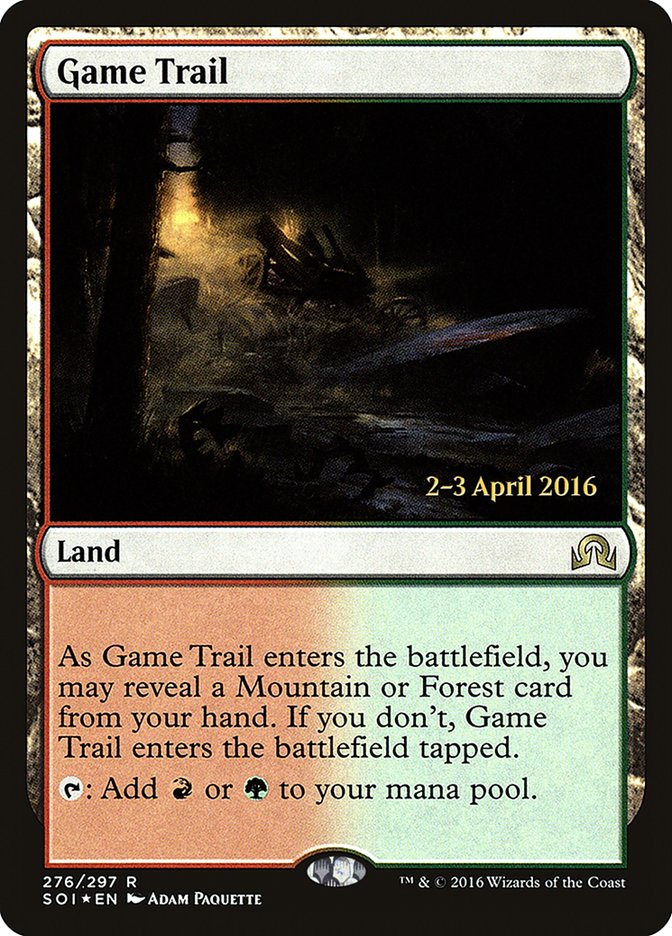 Game Trail [Shadows over Innistrad Prerelease Promos] | Kessel Run Games Inc. 
