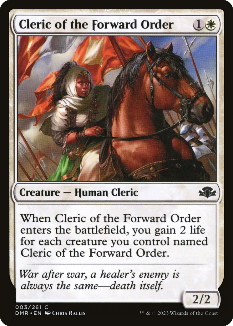 Cleric of the Forward Order [Dominaria Remastered] | Kessel Run Games Inc. 