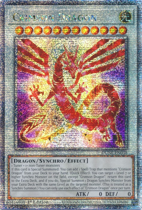 Crimson Dragon [DUNE-EN038] Quarter Century Secret Rare | Kessel Run Games Inc. 