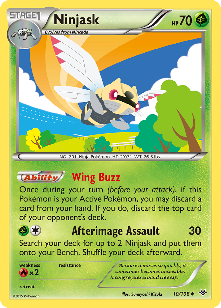 Ninjask (10/108) [XY: Roaring Skies] | Kessel Run Games Inc. 