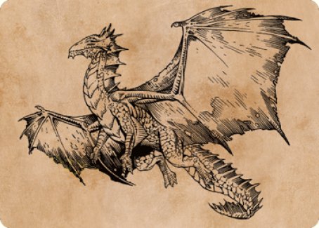 Ancient Bronze Dragon Art Card (58) [Commander Legends: Battle for Baldur's Gate Art Series] | Kessel Run Games Inc. 