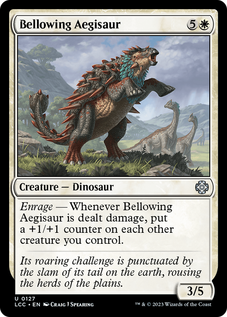 Bellowing Aegisaur [The Lost Caverns of Ixalan Commander] | Kessel Run Games Inc. 