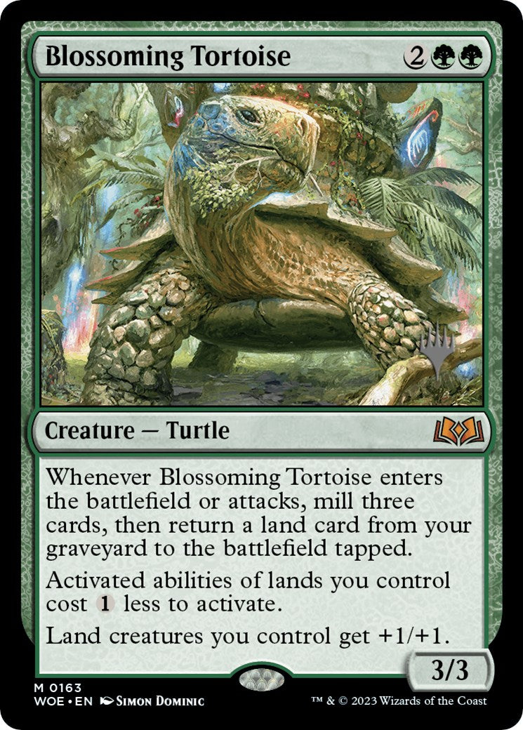 Blossoming Tortoise (Promo Pack) [Wilds of Eldraine Promos] | Kessel Run Games Inc. 