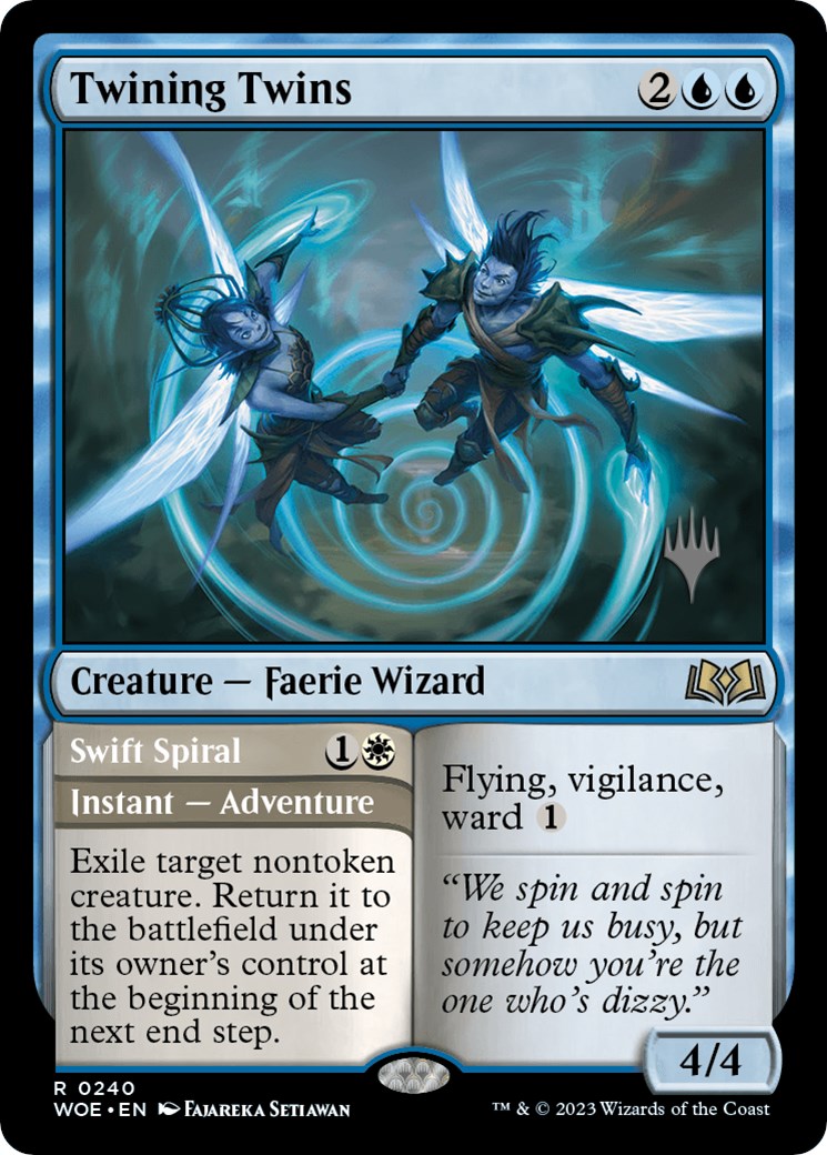 Twining Twins // Swift Spiral (Promo Pack) [Wilds of Eldraine Promos] | Kessel Run Games Inc. 