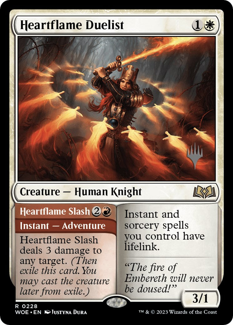 Heartflame Duelist // Heatflame Duelist (Promo Pack) [Wilds of Eldraine Promos] | Kessel Run Games Inc. 