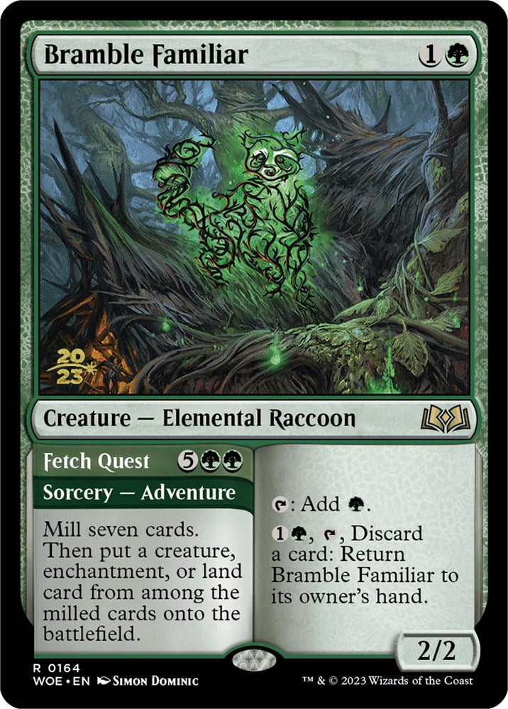 Bramble Familiar // Fetch Quest [Wilds of Eldraine Prerelease Promos] | Kessel Run Games Inc. 