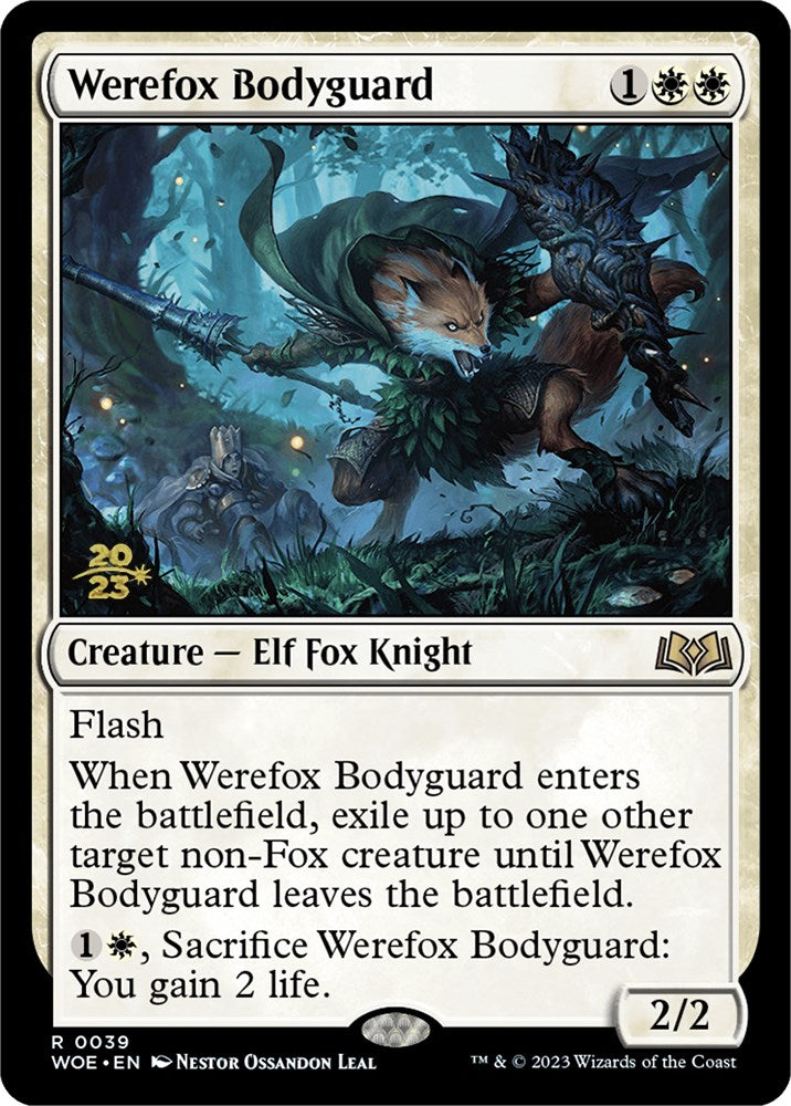 Werefox Bodyguard [Wilds of Eldraine Prerelease Promos] | Kessel Run Games Inc. 