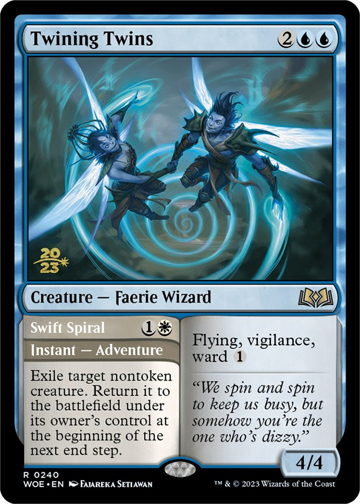 Twining Twins // Swift Spiral (Promo Pack) [Wilds of Eldraine Promos] | Kessel Run Games Inc. 