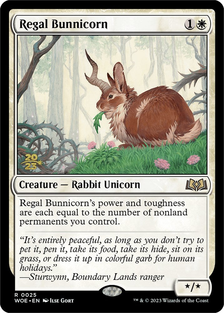 Regal Bunnicorn [Wilds of Eldraine Prerelease Promos] | Kessel Run Games Inc. 