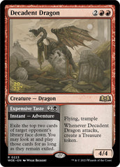 Decadent Dragon // Expensive Taste [Wilds of Eldraine Prerelease Promos] | Kessel Run Games Inc. 