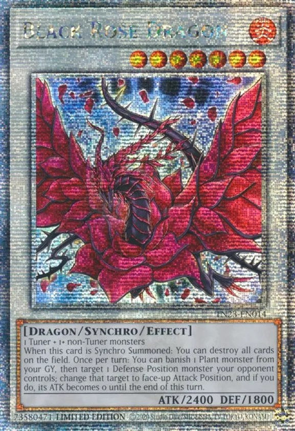 Black Rose Dragon [TN23-EN014] Quarter Century Secret Rare | Kessel Run Games Inc. 