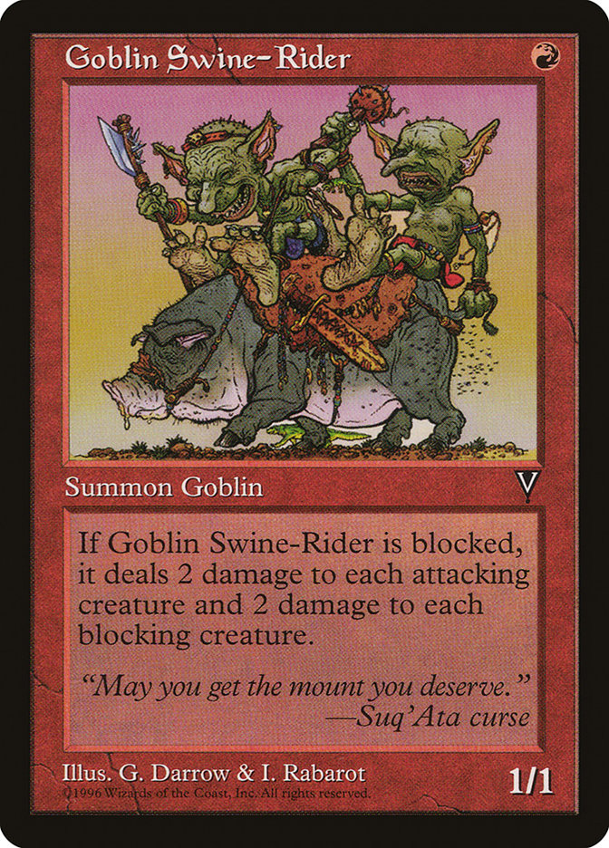 Goblin Swine-Rider [Visions] | Kessel Run Games Inc. 