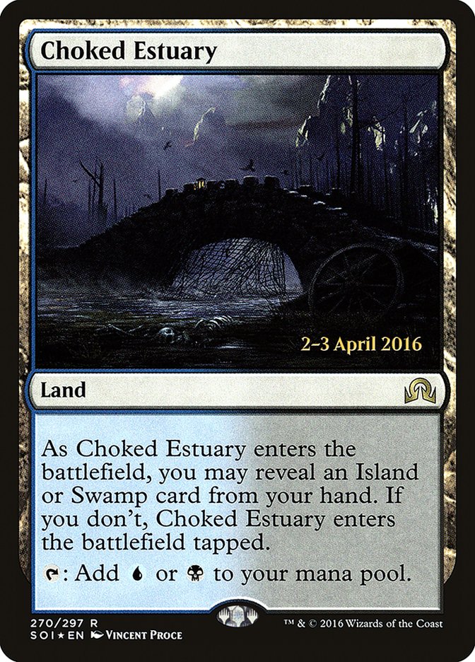 Choked Estuary [Shadows over Innistrad Prerelease Promos] | Kessel Run Games Inc. 