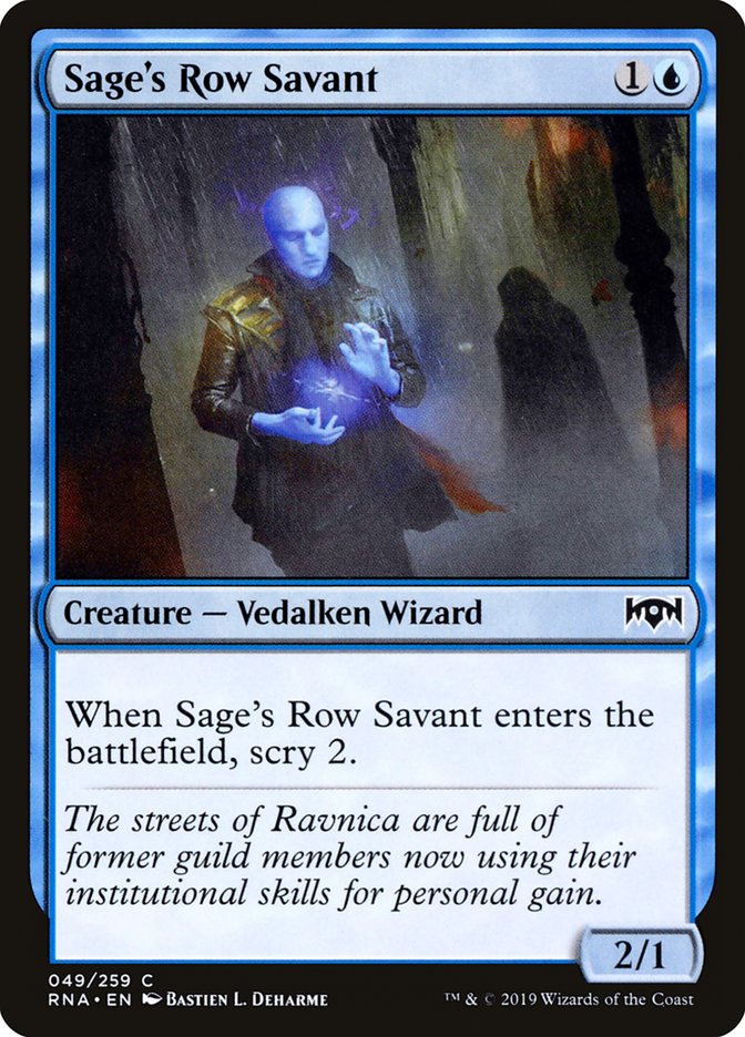 Sage's Row Savant [Ravnica Allegiance] | Kessel Run Games Inc. 