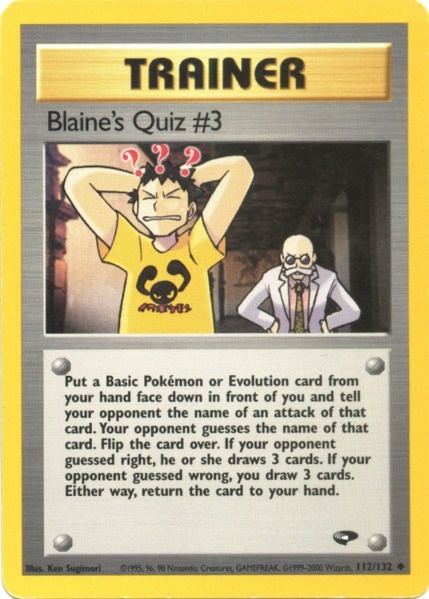 Blaine's Quiz #3 (112/132) [Gym Challenge Unlimited] | Kessel Run Games Inc. 