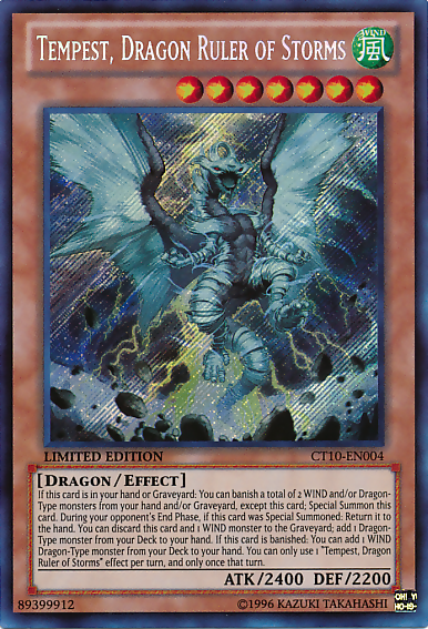 Tempest, Dragon Ruler of Storms [CT10-EN004] Secret Rare | Kessel Run Games Inc. 