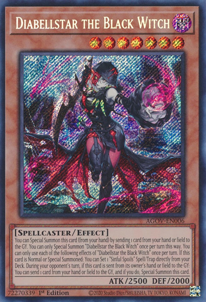 Diabellstar the Black Witch [AGOV-EN006] Secret Rare | Kessel Run Games Inc. 