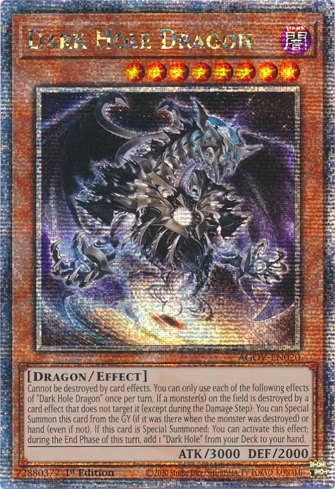 Dark Hole Dragon (Quarter Century Secret Rare) [AGOV-EN020] Quarter Century Secret Rare | Kessel Run Games Inc. 