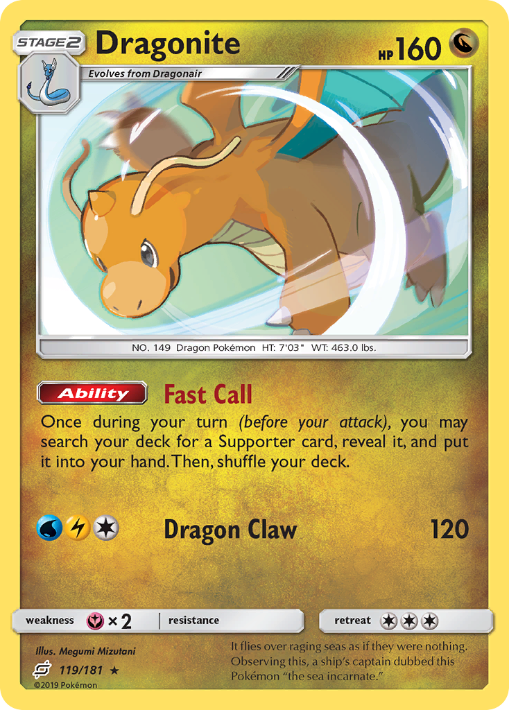 Dragonite (119/181) [Sun & Moon: Team Up] | Kessel Run Games Inc. 