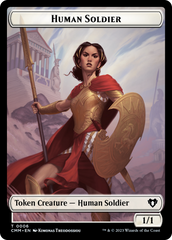 Human Soldier // Knight Double-Sided Token [Commander Masters Tokens] | Kessel Run Games Inc. 