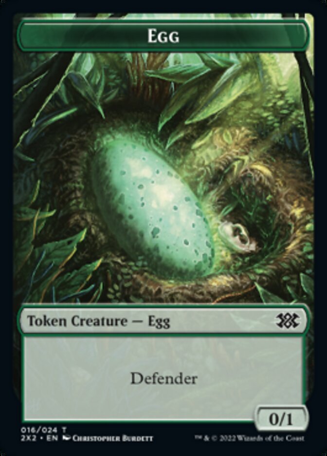 Egg // Phyrexian Golem Double-Sided Token [Double Masters 2022 Tokens] | Kessel Run Games Inc. 