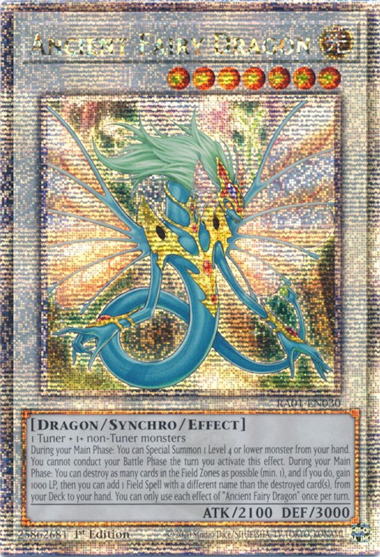 Ancient Fairy Dragon [RA01-EN030] Quarter Century Secret Rare | Kessel Run Games Inc. 